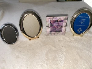 Menge 4 Bilderrahmen Oval 2- 4 1/4” 1 Ann Geddes 3” Quadratisch Und 1- 3” Oval - Bild 1 von 12