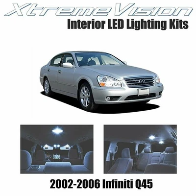 LED interior XtremeVision para Infiniti Q45 2002-2006 (8 piezas) blanco frío Foto 1 de 4