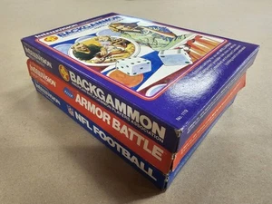 3 FCTVVO Intellivision Games Complete Backgammon, Armor Battle, NFL Football - Picture 1 of 12