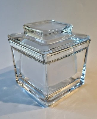 Vintage French Glass Butter Keeper Counter Top 2 Piece Butter Crock - Image 1 of 4