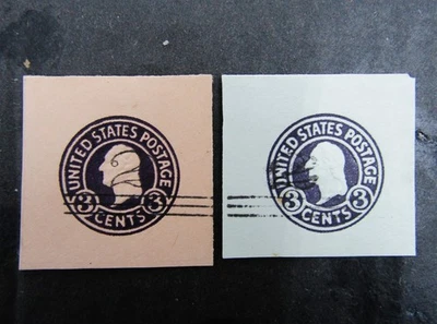 nystamps US Cut Square Stamp # U450 U451 Mint H       N28x2974 - Image 1 of 2