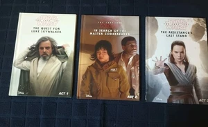 Star Wars The Last Jedi Hard Cover Book Set Acts 1-3 New - Foto 1 di 15