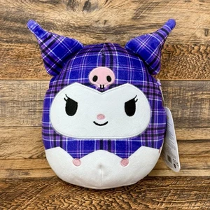 Squishmallow Sanrio 7 Zoll Kuromi kariert Plüsch Hello Kitty Squishmallows neu mit Etikett - Bild 1 von 11