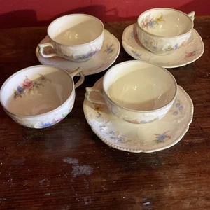 Vintage 7 Stück Rosenthal Sanssouci Selb Germany Demitasse Tassen und Untertassen Floral - Bild 1 von 11