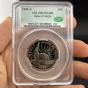 1986-S Statue of Liberty Half Dollar Proof CAC PR67DCAM Commemorative Coin - Picture 1 of 2