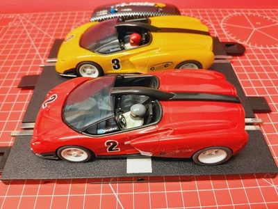 CARROS SLOT PROTEUS HEULIEZ PREGENTA 54701 ROJO #2 Y AMARILLO #3 1/32 SCALEXTRIC. - Imagen 1 de 4
