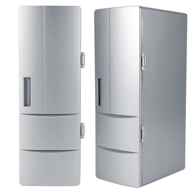 Compact Mini USB Fridge Freezer Cans Drink Beer Cooler Warmer Travel Car Offi TP - Bild 1 von 4