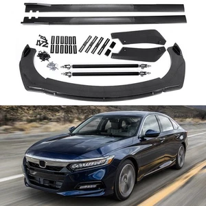 Coupe Sedan Blk Car Front Bumper Lip Spoiler Splitter Body Kit For HONDA ACCORD - Picture 1 of 15