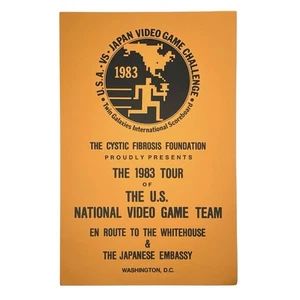 Vintage 1983 USA vs JAPAN VIDEO GAME CHALLENGE Twin Galaxies Tour Poster CFF - Picture 1 of 9