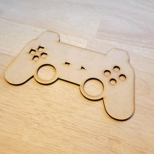 Controlador de consola grande MDF formas artesanales madera en blanco decoración adorno - Imagen 1 de 6