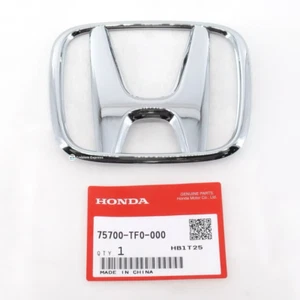 Honda Civic 4Dr Sedan Fit Front Grille H Emblem 75700-TF0-000 - Picture 1 of 5