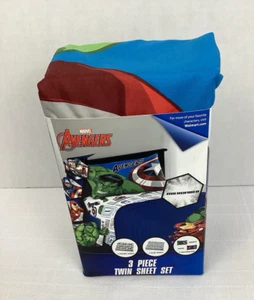 Marvel Avengers Set 3 pezzi lenzuola gemelle microfibra Hulk, Ironman, Capitan America - Foto 1 di 8