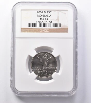 MS67 2007-D Washington State Quarter Montana NGC *5373 - Image 1 of 3