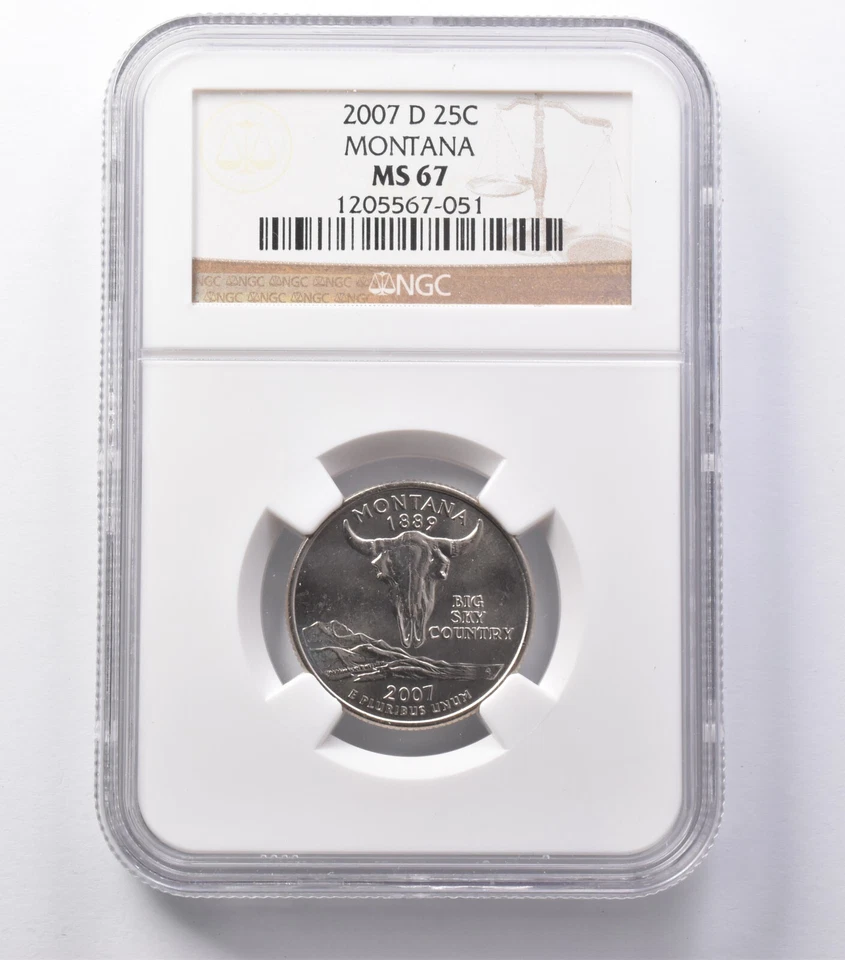 MS67 2007-D Washington State Quarter Montana NGC *5373 - Image 1 of 3