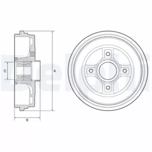 DELPHI BFR626 Brake Drum for RENAULT - Bild 1 von 3