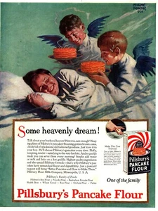 1925 Pillsbury Pancake Flour Vintage Print Ad Some Heavenly Dream  - Picture 1 of 1