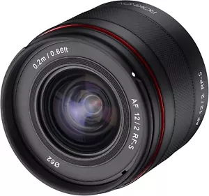 Rokinon 12mm F2.0 Auto Focus Compact Ultra Wide Angle Lens for Canon RF-S - Picture 1 of 6