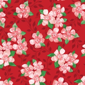 Sarah Payne Birds of Paradise Cherry Blossom 100% Cotton Fabric - Picture 1 of 1