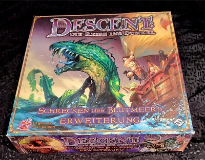Descent Reise Ins Dunkel Schrecken des Blutmeers Erweiterung UNBESPIELT Brettspi - Bild 1 von 4