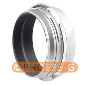 49mm Silver Lens Adapter Ring + Lens Hood for Fujifilm Fuji X100 Replace LH-X100 - Picture 1 of 3