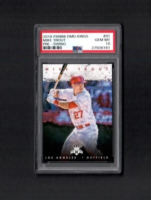 2016 Panini Diamond Kings #91 MIKE TROUT Pre-Swing Angels GEM MINT PSA 10 - Image 1 of 2