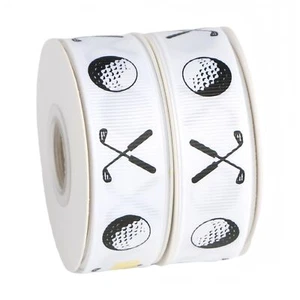 2 Rolls 20 Yards Sport Ball Ribbon3/4Inch Fabric Ribbons for Wreath Gift Wrap... - Picture 1 of 4
