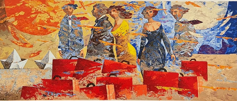 Talani Giampaolo - 52x120 Partenze rosse - Serigrafia materica su cartoncino - Immagine 1 di 1