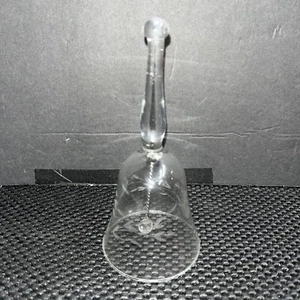Etched Crystal Bell 6" Vintage Princess House Hand blown Heritage - Picture 1 of 5