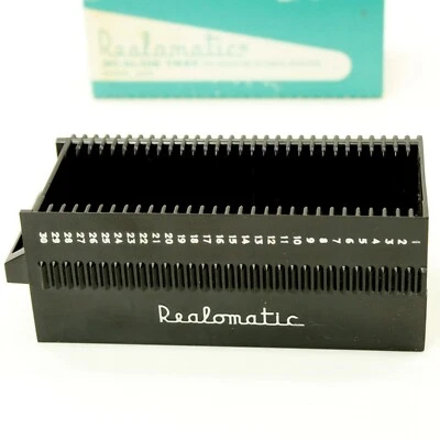 Vintage REALIST 400 REALOMATIC TRAY 30 Cap Slide Projector File CADDY #2401  - Image 1 of 4