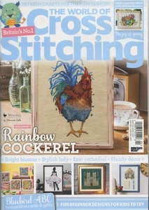 The World of Cross Stitching Rainbow Cockerel Magazine March 2021 With Free Gift - Picture 1 of 6