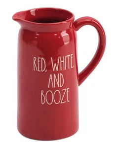 Rae Dunn Red, White, and Booze Pitcher - Picture 1 of 1