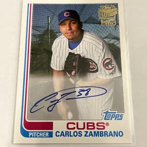2021 Topps Archives - Carlos Zambrano - Fan Favorites On Card Auto CUBS