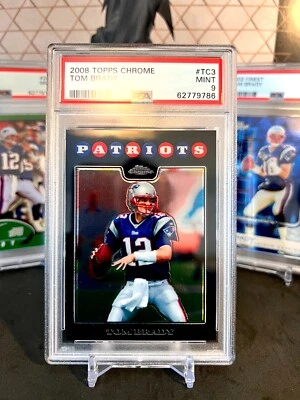 ⭐️ TOM BRADY 2008 TOPPS CHROME #TC3 PSA 9 MINT GRADED 🔥 PATRIOTS RETIRED GOAT - Image 1 of 2