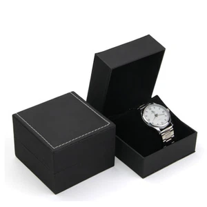 Single Watch Gift Box with Pillow PU Leather Wristwatch Display Case Organizer - Picture 1 of 16
