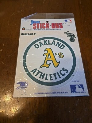VINTAGE COLORFORMS ALL-STAR STICK-ONS OAKLAND ATHLETICS STICKER 5" BRAND NEW - Image 1 of 4