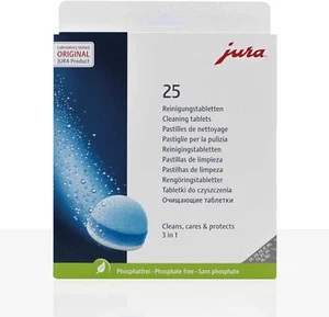 Jura 3-Phase 3 in 1 Cleaning Tablets 25pcs, cleans, cares  protects - Picture 1 of 2