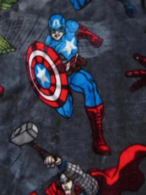 Marvel *Super Hero's* Super Soft, Plush Throw Blanket Iron man-Hulk-Thor 40"x50" - Image 1 of 4