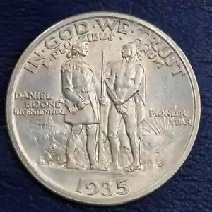 Medio dólar conmemorativo del bicentenario Daniel Boone 1935 D 50c - Imagen 1 de 4