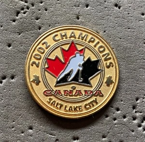 Team Canada 2002 Champions Salt Lake City Hockey Pin - Imagen 1 de 2