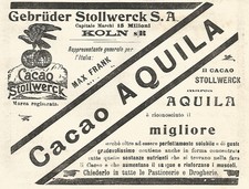 Y2159 Cacao Stollwerck Eagle Brand - 1903 Advertising - Old Advertising