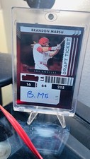 2022 Panini Contenders Draft Ticket Autograph Red Foil Brandon Marsh RC,S/N: 1/5