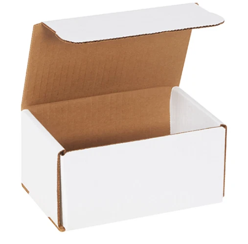 Pick Quantity! 1-200 6x4x3" White Corrugated Mailer Small Folding Box Light Ship - Image 1 of 3
