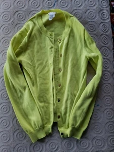 Crewcuts ~ Girls Lime Green Cardigan Spring Sweater ~ Size 14 - Picture 1 of 5