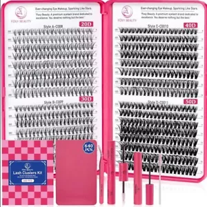 Foxy Beauty Lash Clusters Kit Eye Lash Book 640 Pieces BUY ONE GET ONE FREE!! - Picture 1 of 3