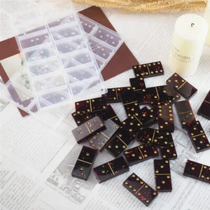 DIY Epoxy Resin Silicone Molds Dominoes Game Mould Casting Jewelry Making Craft - Picture 1 of 5