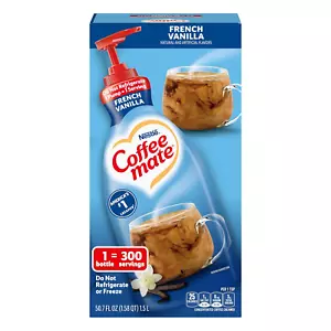 Crema de café Nestlé Coffee Mate, vainilla francesa, botella bomba líquida concentrada - Imagen 1 de 12