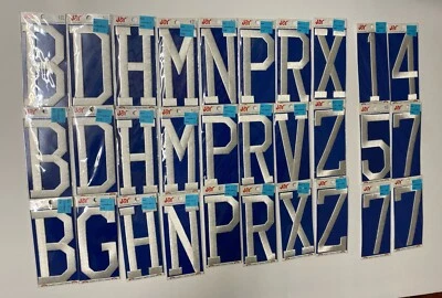 Joy Brand  Embroidery Sew Iron On Appliqué  24 Letters & 6 Numbers. 4” - Image 1 of 4