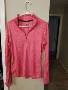 Women's NIKE RUNNING DRIFIT ACTIVEWEAR LONG SLEEVE PULLOVER PINK SIZE SMALL - Picture 1 of 6