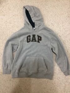 Gap Fleece Hoodie Pullover Grey Boys Girls Youth size XXL