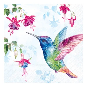 Servilleta SU colorido colibrí 33x33 cm técnica de servilletas servilleta con motivo DIY - Imagen 1 de 1